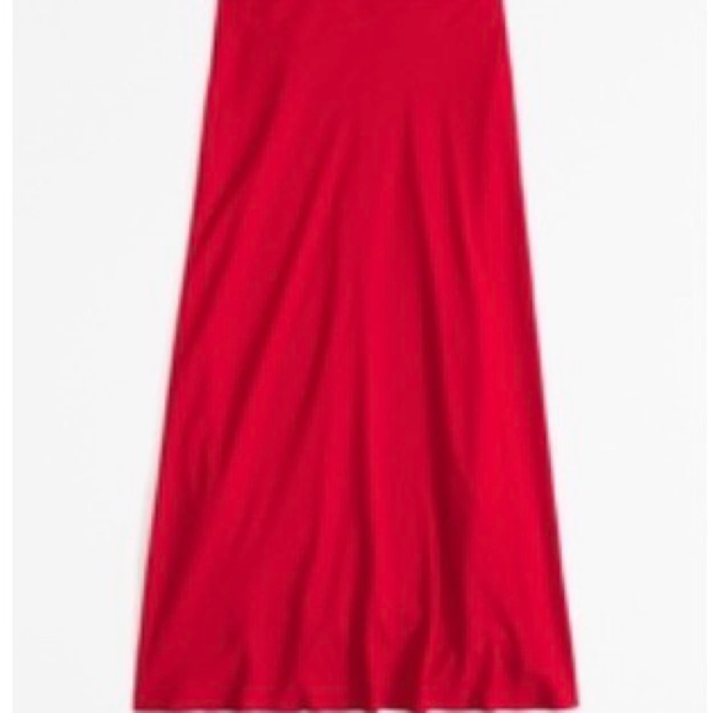 Abercrombie & Fitch Mid Rise Satin Maxi Skirt
